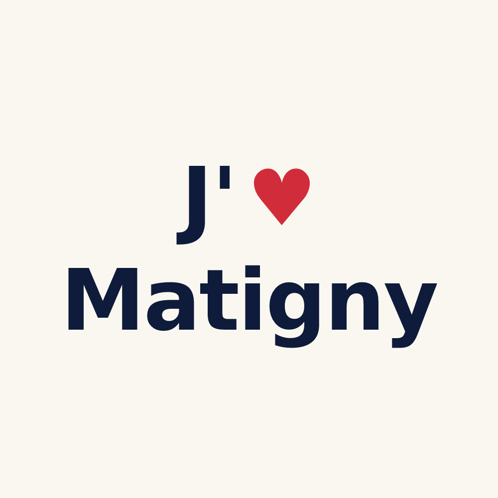 Tasse personnalisée Matigny — design J'aime Matigny