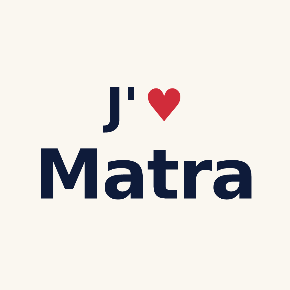 Tasse personnalisée Matra — design J'aime Matra