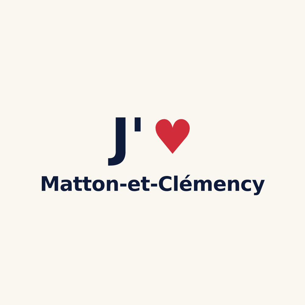 Tasse personnalisée Matton-et-Clémency — design J'aime Matton-et-Clémency