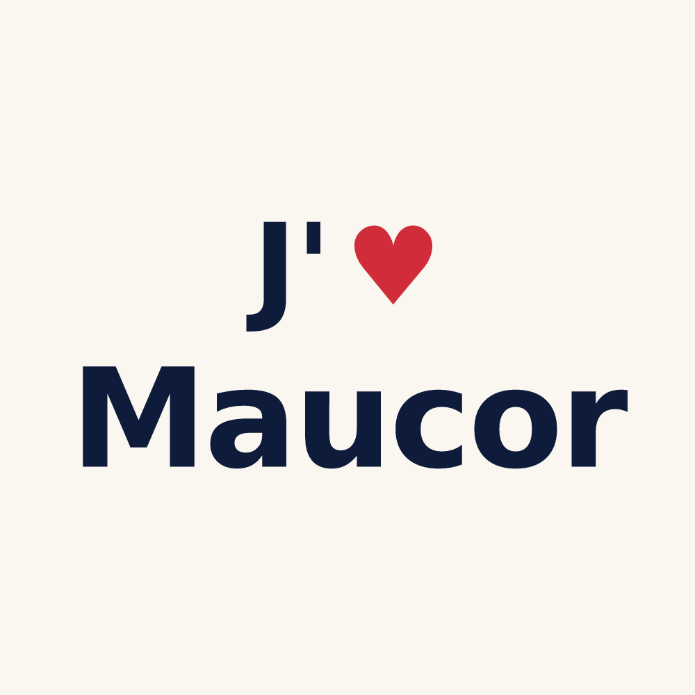 Tasse personnalisée Maucor — design J'aime Maucor