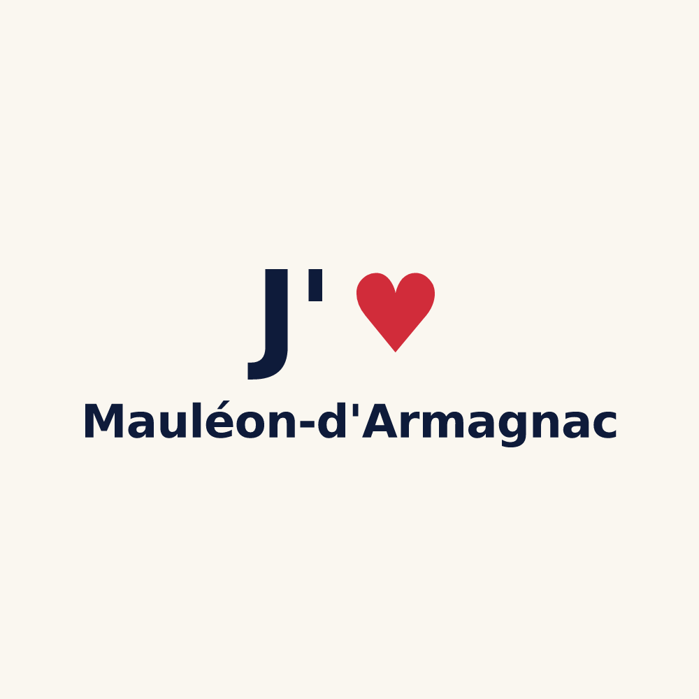 Tasse personnalisée Mauléon-d'Armagnac — design J'aime Mauléon-d'Armagnac
