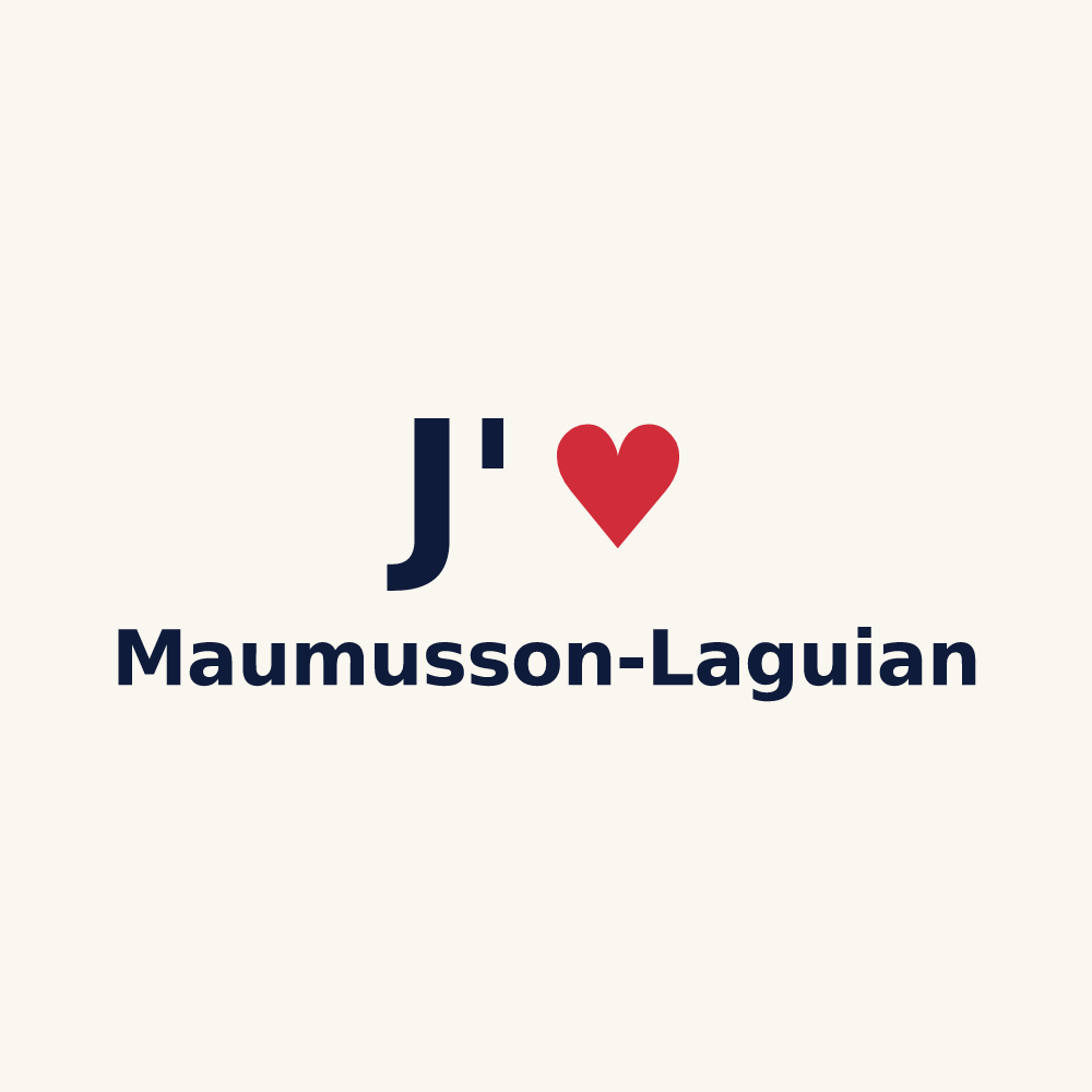 Tasse personnalisée Maumusson-Laguian — design J'aime Maumusson-Laguian