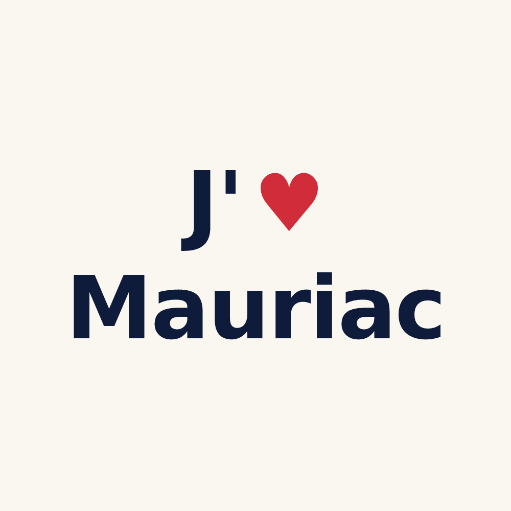Tasse personnalisée Mauriac — design « J'aime Mauriac » imprimé sur la tasse