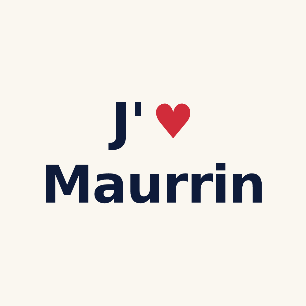 Tasse personnalisée Maurrin — design J'aime Maurrin