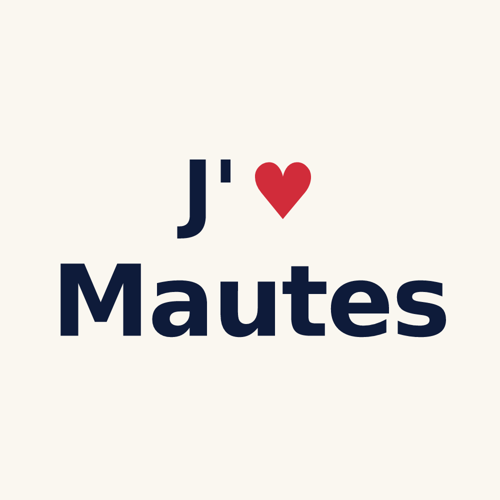Tasse personnalisée Mautes — design J'aime Mautes
