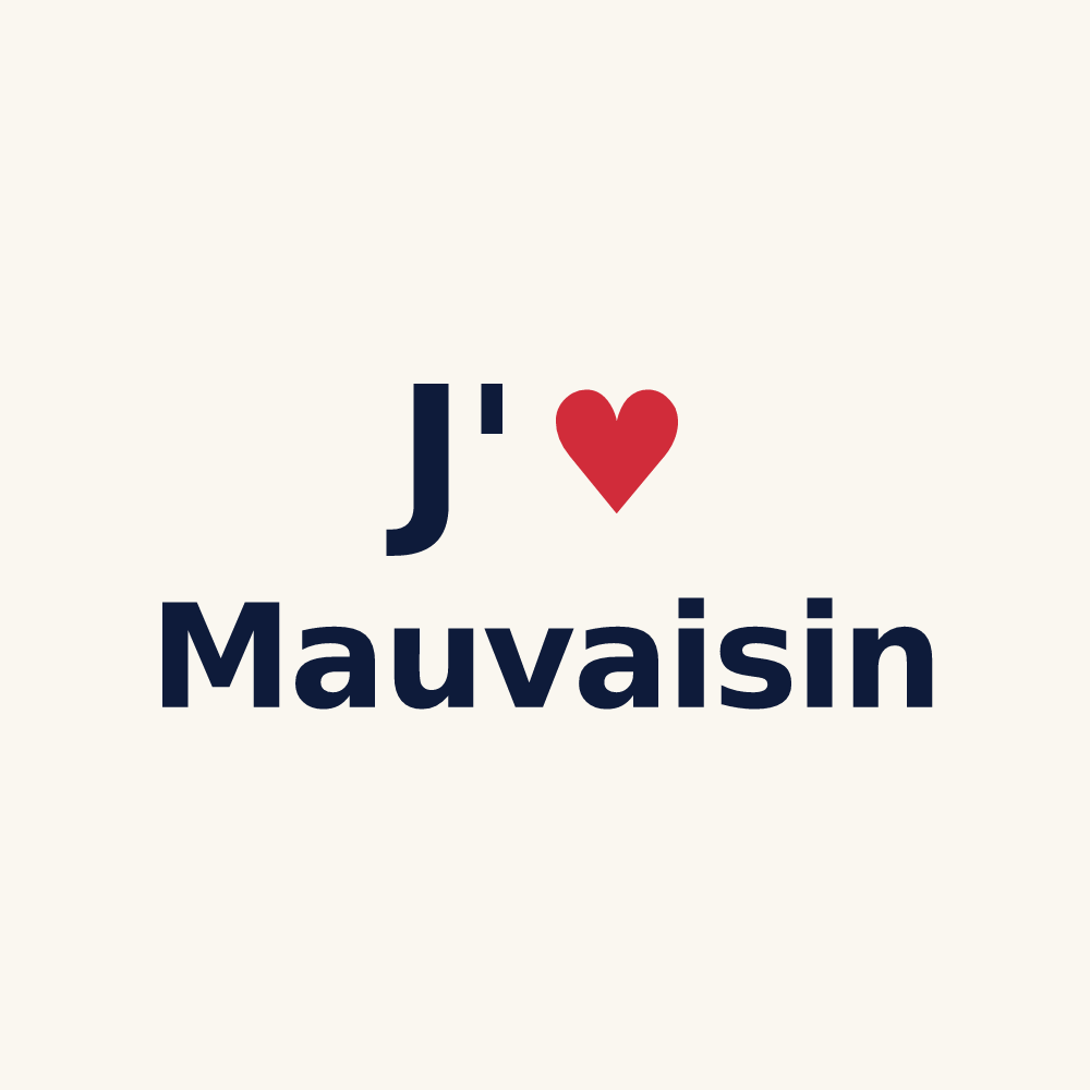 Tasse personnalisée Mauvaisin — design « J'aime Mauvaisin » imprimé sur la tasse