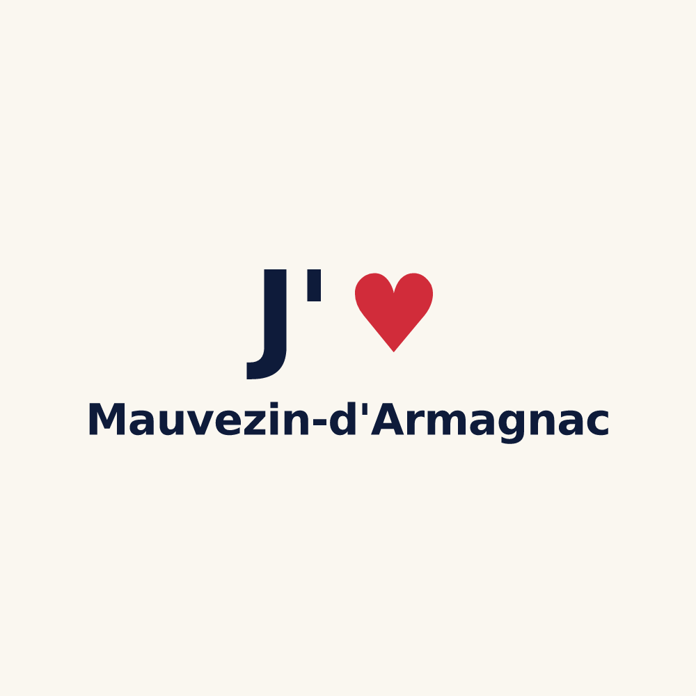 Tasse personnalisée Mauvezin-d'Armagnac — design J'aime Mauvezin-d'Armagnac