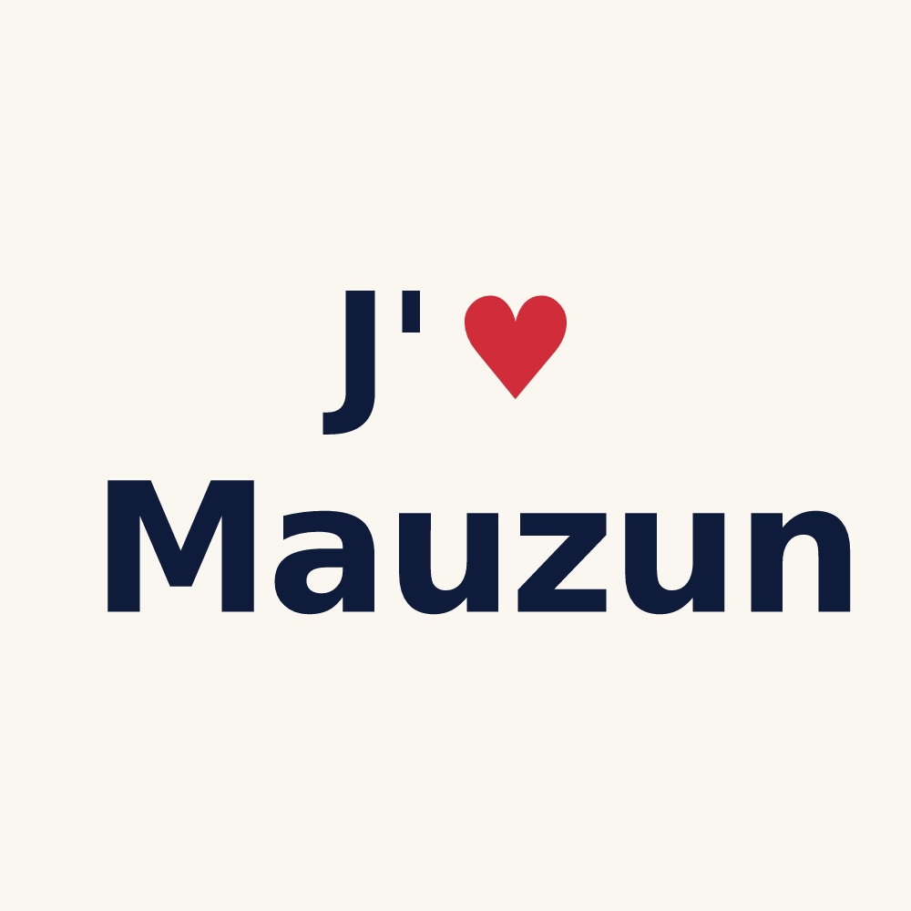 Tasse personnalisée Mauzun — design J'aime Mauzun