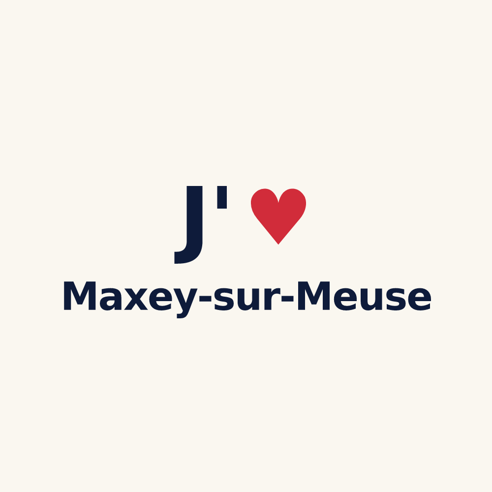 Tasse personnalisée Maxey-sur-Meuse — design « J'aime Maxey-sur-Meuse » imprimé sur la tasse