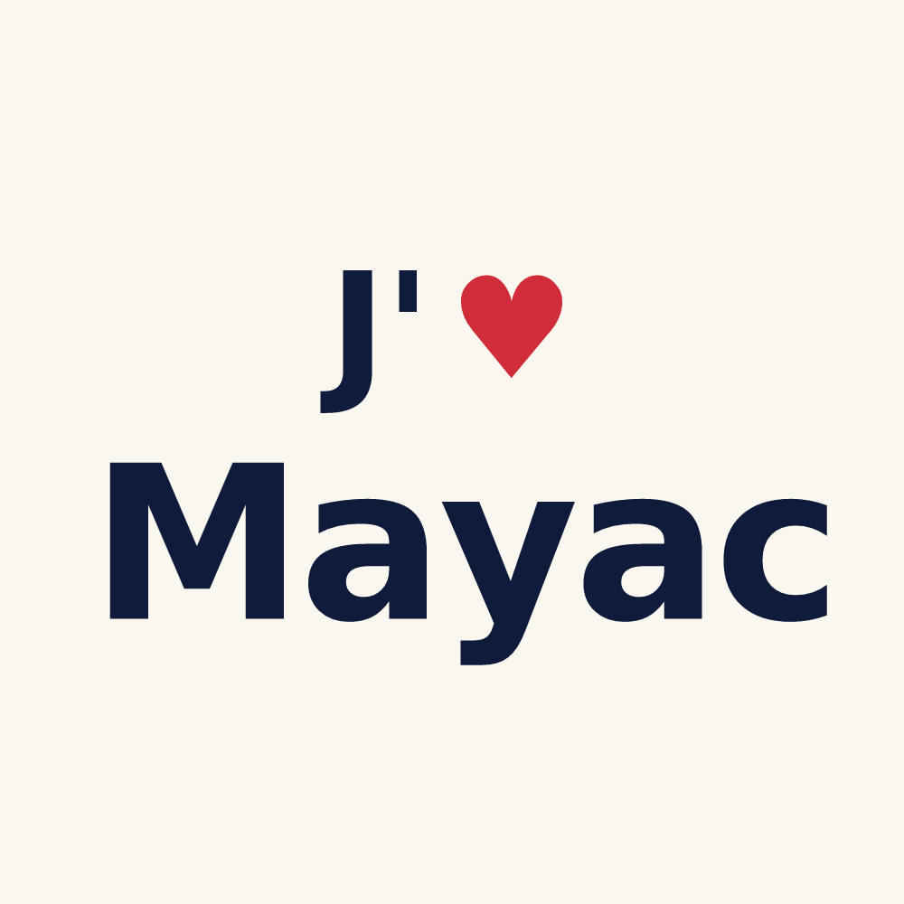Tasse personnalisée Mayac — design J'aime Mayac