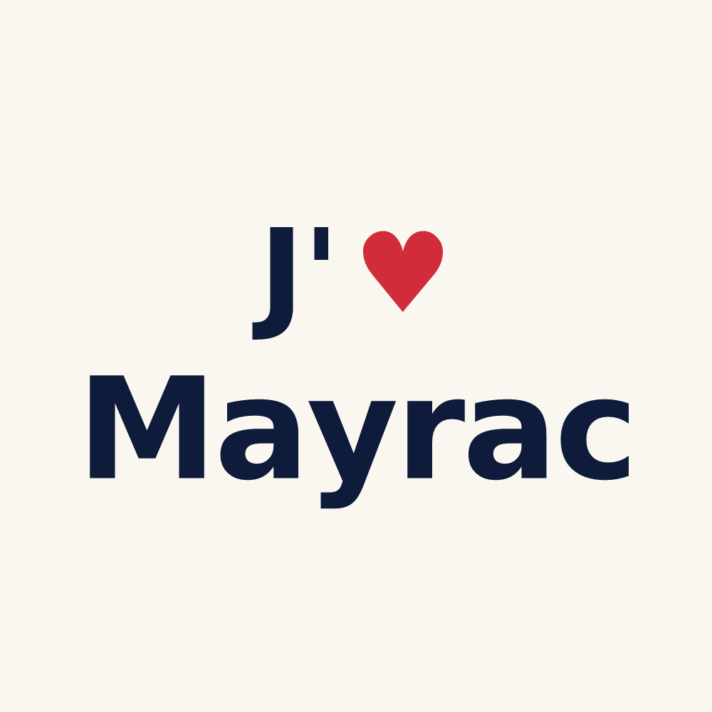 Tasse personnalisée Mayrac — design J'aime Mayrac
