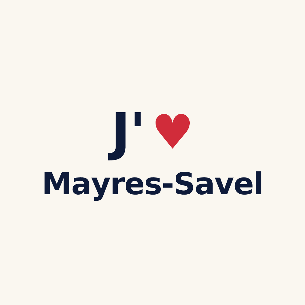 Tasse personnalisée Mayres-Savel — design J'aime Mayres-Savel