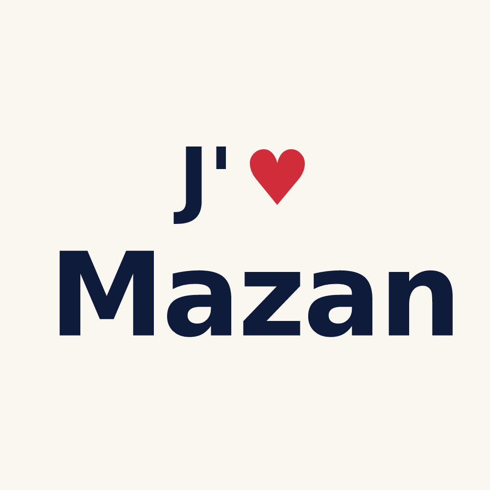 Tasse personnalisée Mazan — design J'aime Mazan