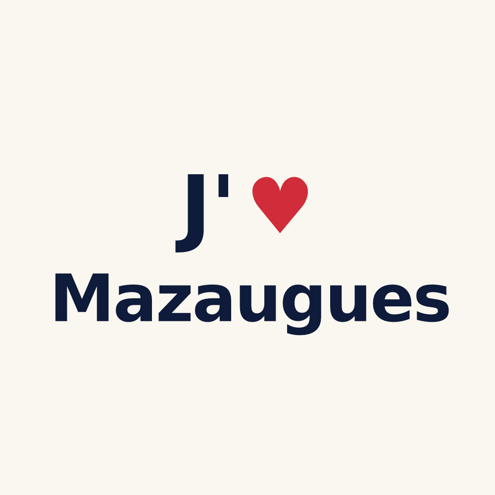 Tasse personnalisée Mazaugues — design J'aime Mazaugues