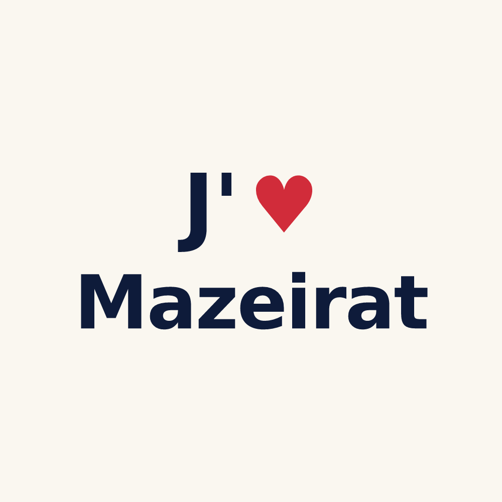 Tasse personnalisée Mazeirat — design J'aime Mazeirat