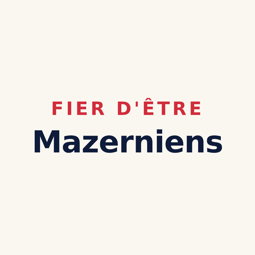 Tasse « Fier d'être Mazerniens » — design pour Mazerny