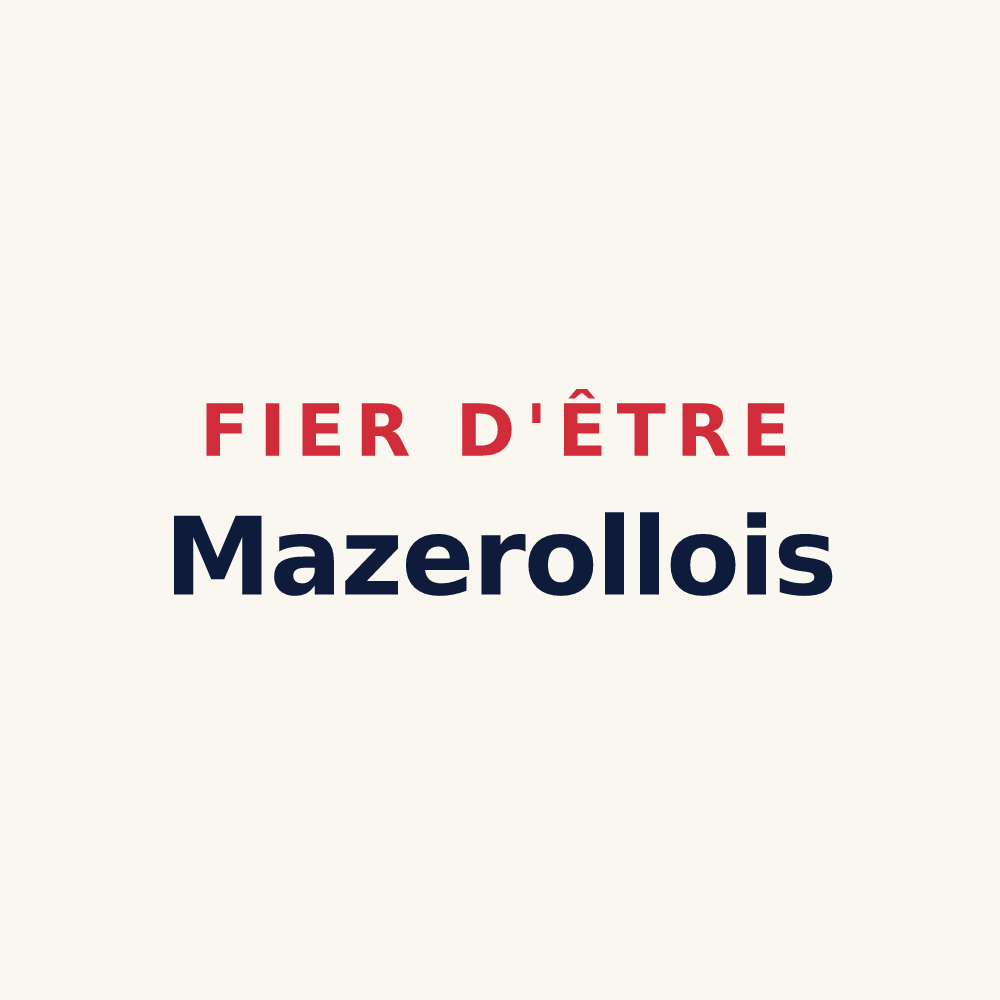 Tasse « Fier d'être Mazerollois » — design pour Mazerolles