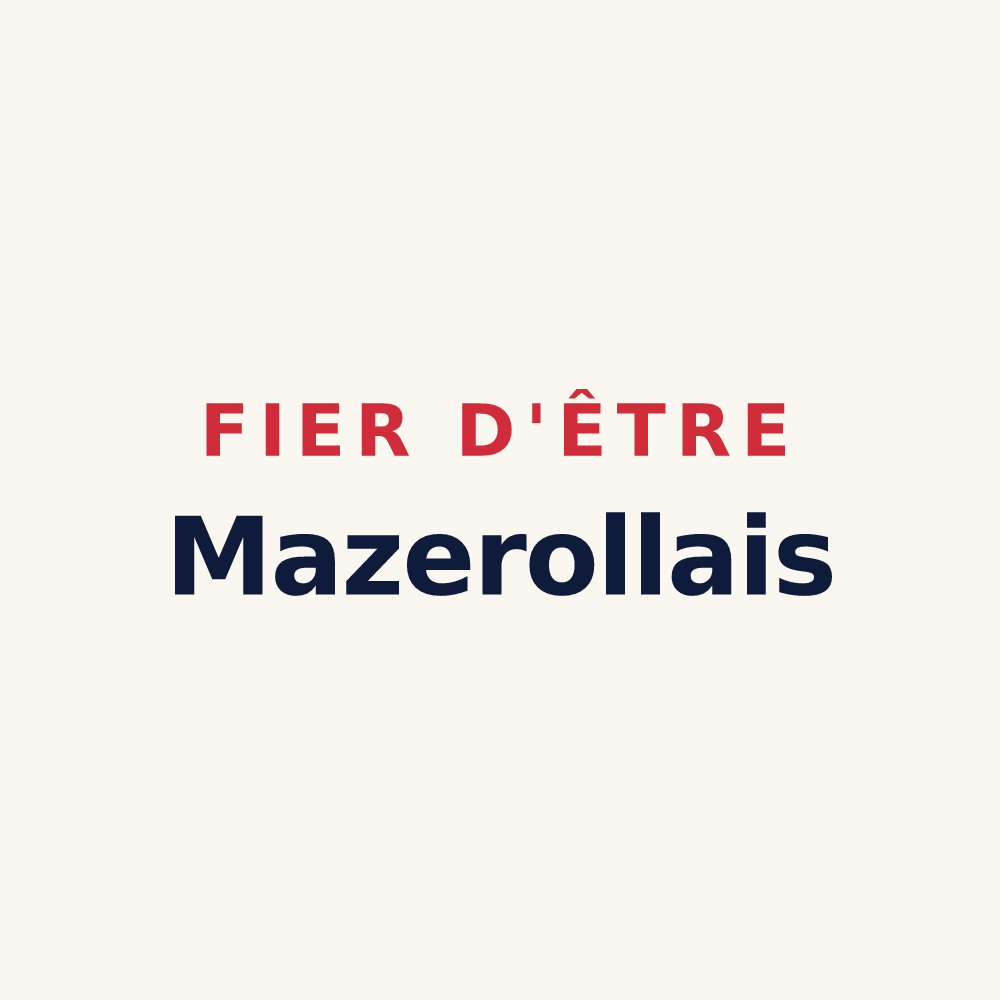 Tasse « Fier d'être Mazerollais » — design pour Mazerolles