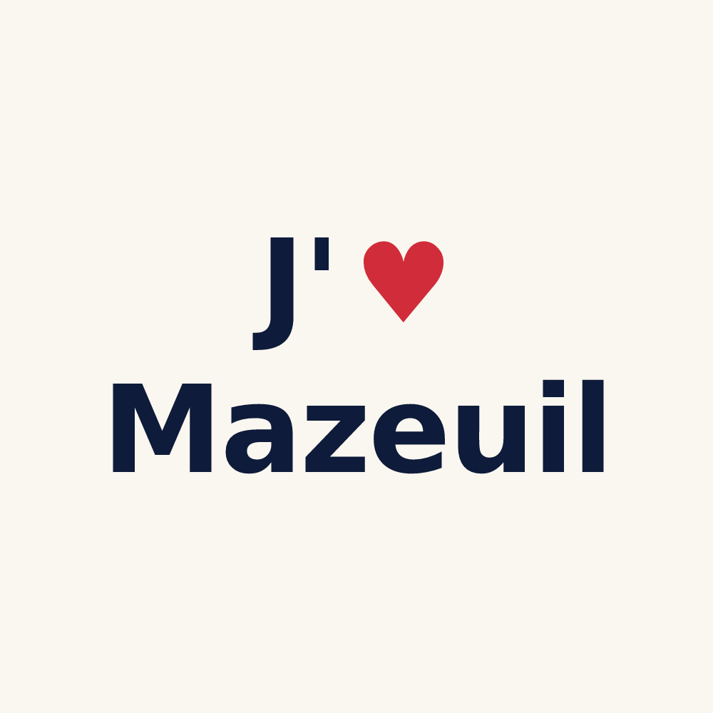 Tasse personnalisée Mazeuil — design J'aime Mazeuil