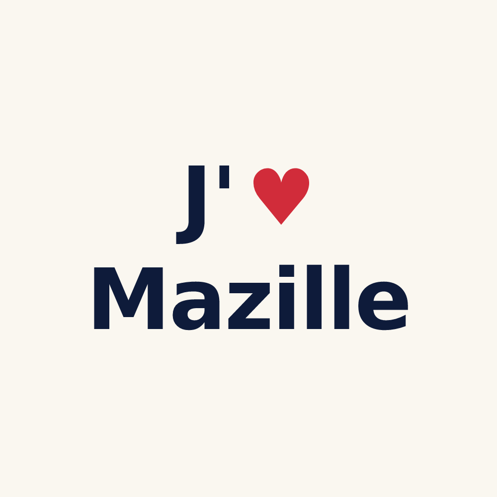 Tasse personnalisée Mazille — design J'aime Mazille