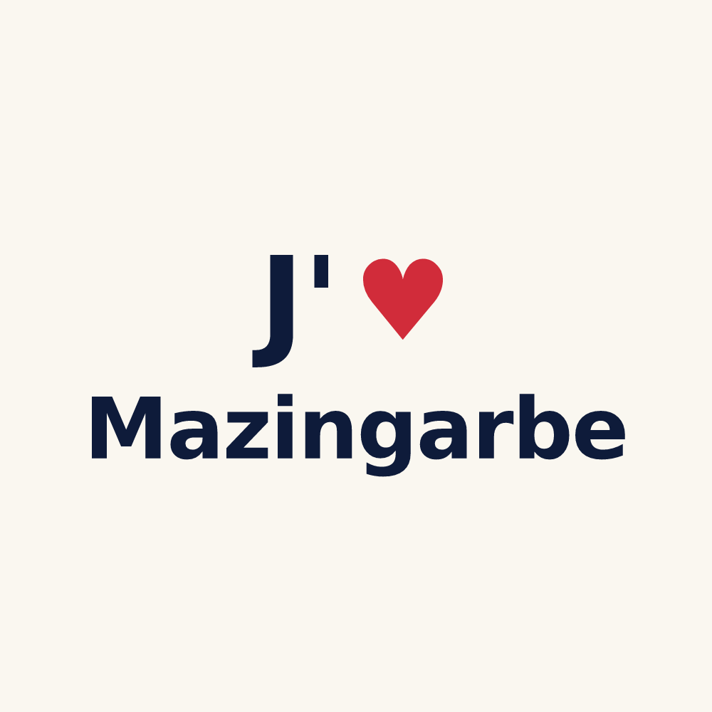 Tasse personnalisée Mazingarbe — design J'aime Mazingarbe
