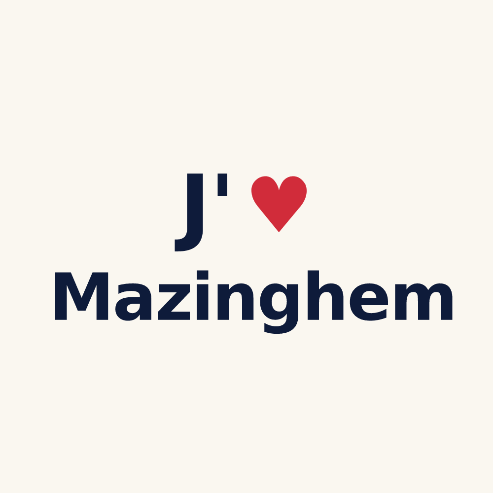Tasse personnalisée Mazinghem — design J'aime Mazinghem