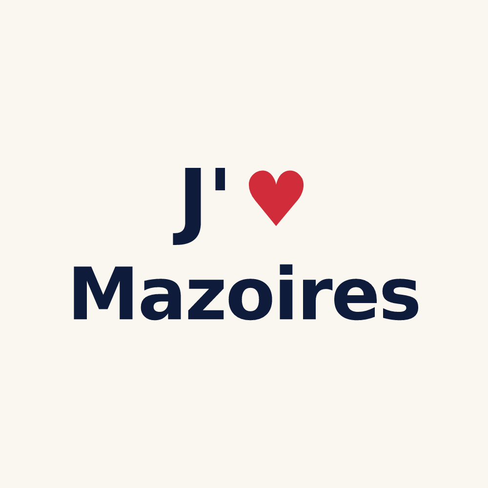 Tasse personnalisée Mazoires — design J'aime Mazoires