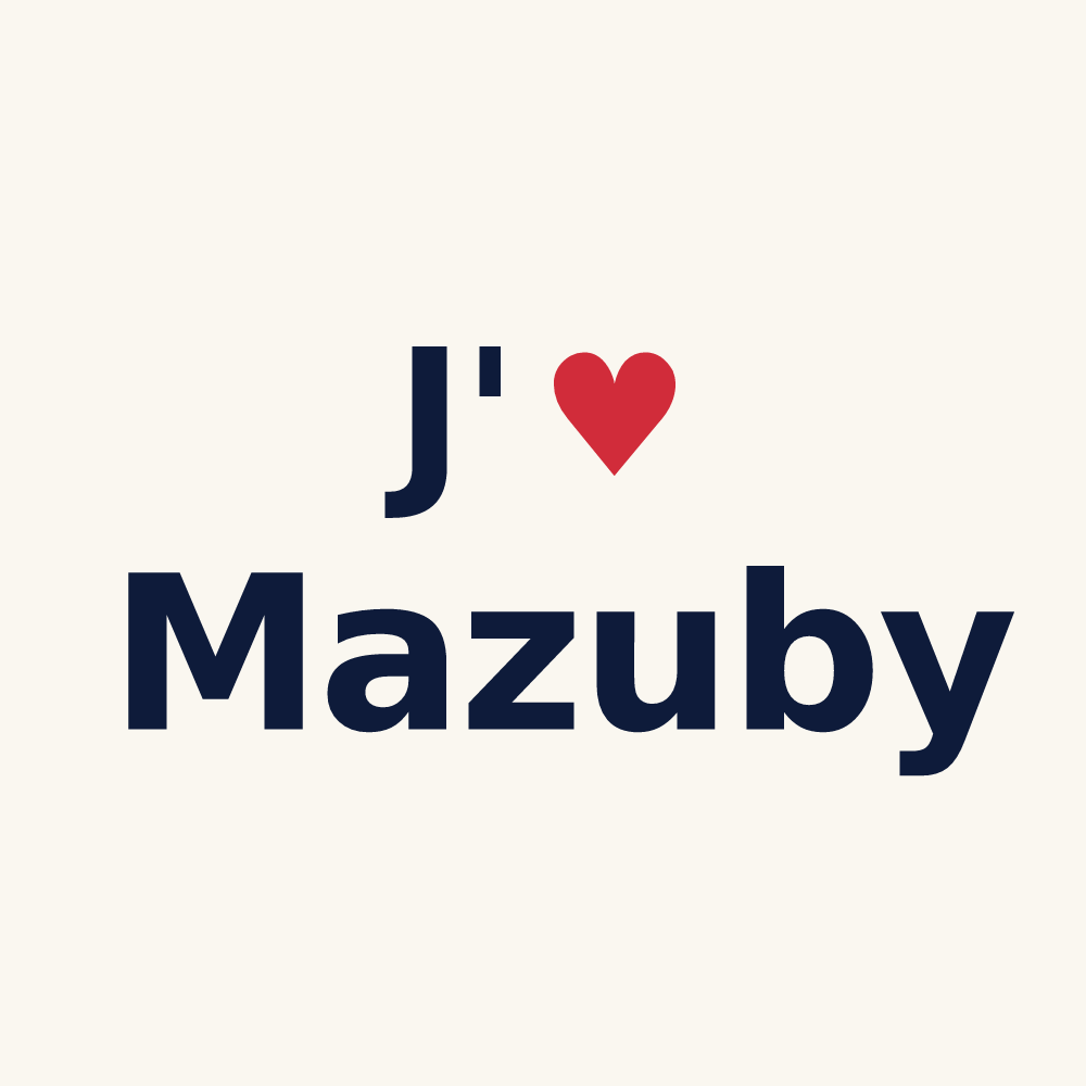 Tasse personnalisée Mazuby — design J'aime Mazuby