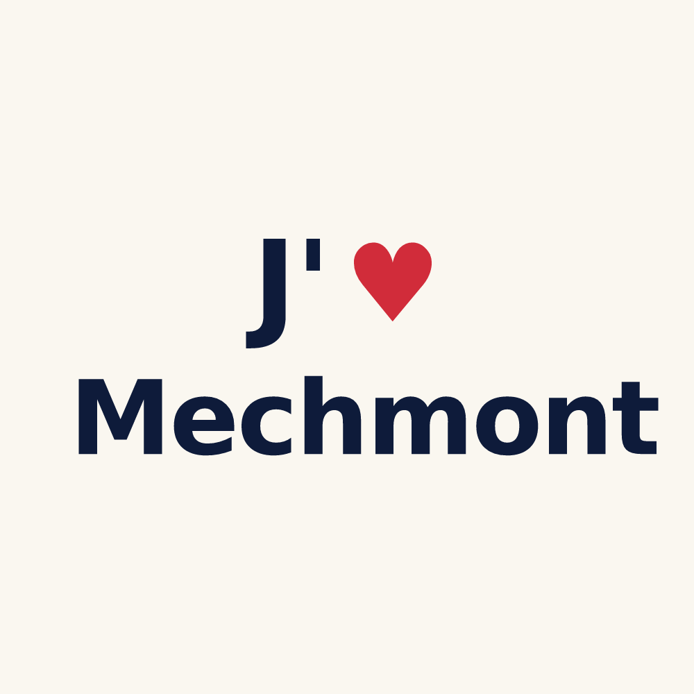 Tasse personnalisée Mechmont — design « J'aime Mechmont » imprimé sur la tasse