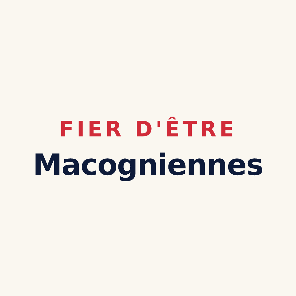 Tasse « Fier d'être Macogniennes » — design pour Mecquignies