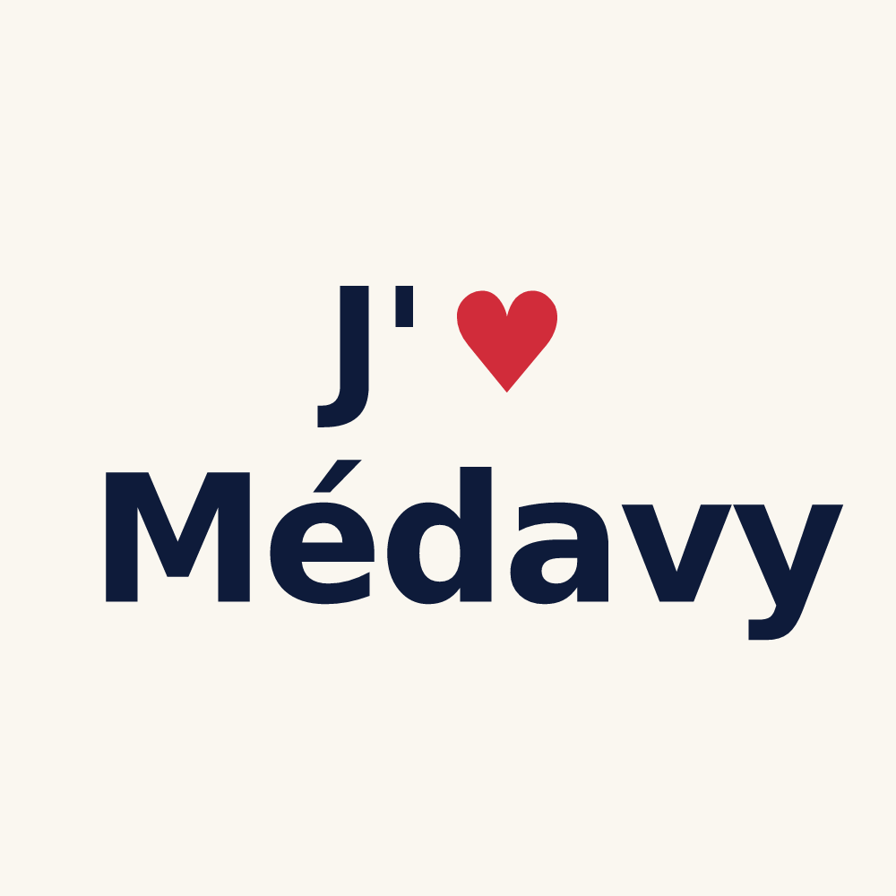Tasse personnalisée Médavy — design J'aime Médavy