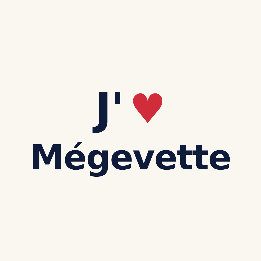 Tasse personnalisée Mégevette — design J'aime Mégevette