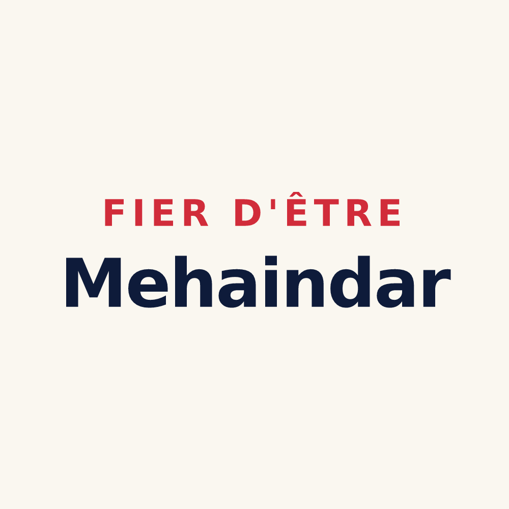 Tasse « Fier d'être Mehaindar » — design pour Méharin