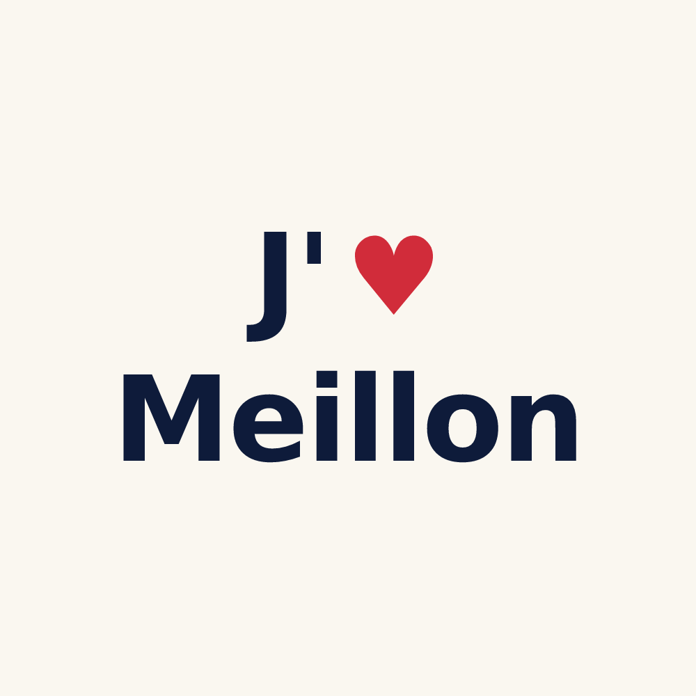 Tasse personnalisée Meillon — design « J'aime Meillon » imprimé sur la tasse