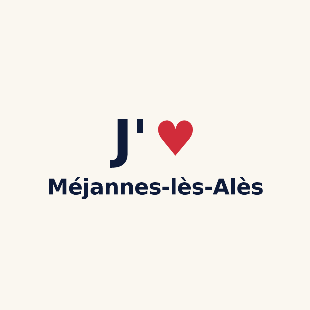 Tasse personnalisée Méjannes-lès-Alès — design J'aime Méjannes-lès-Alès