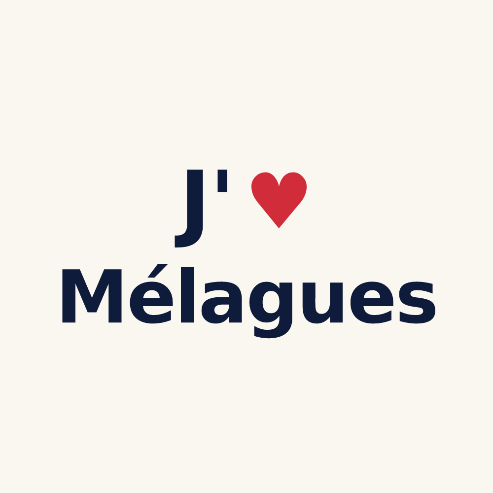 Tasse personnalisée Mélagues — design J'aime Mélagues