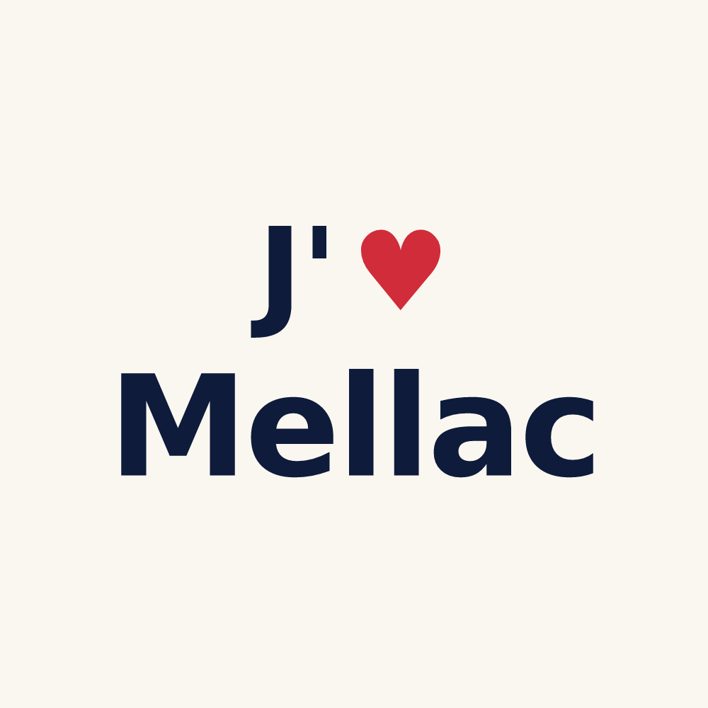 Tasse personnalisée Mellac — design J'aime Mellac