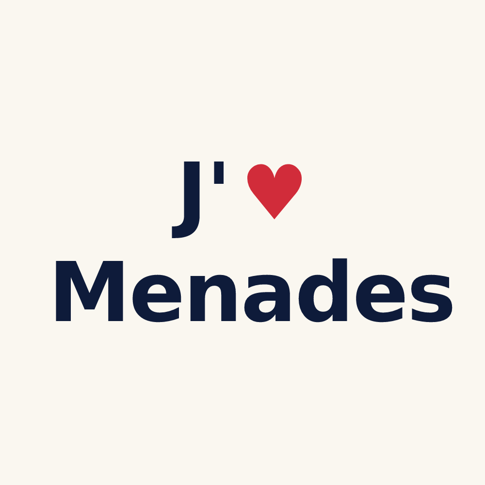 Tasse personnalisée Menades — design J'aime Menades