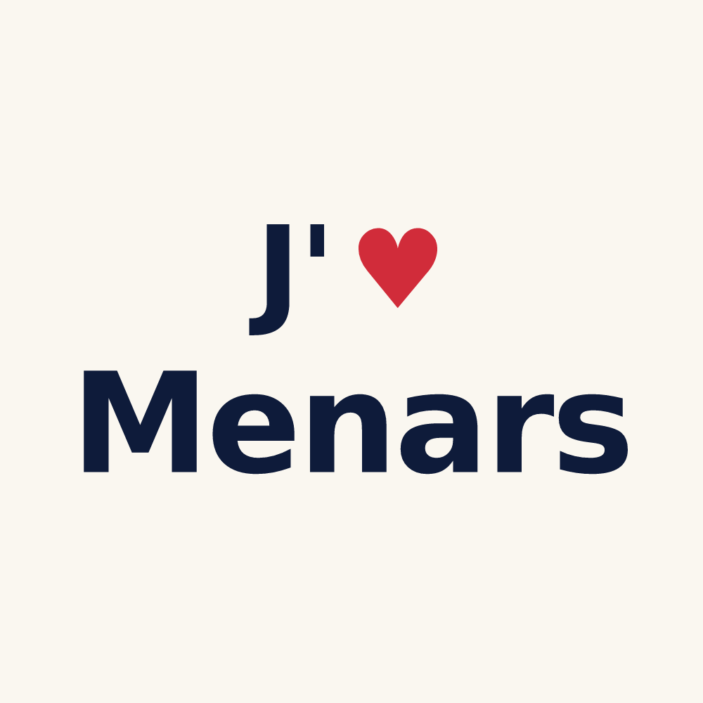 Tasse personnalisée Menars — design J'aime Menars