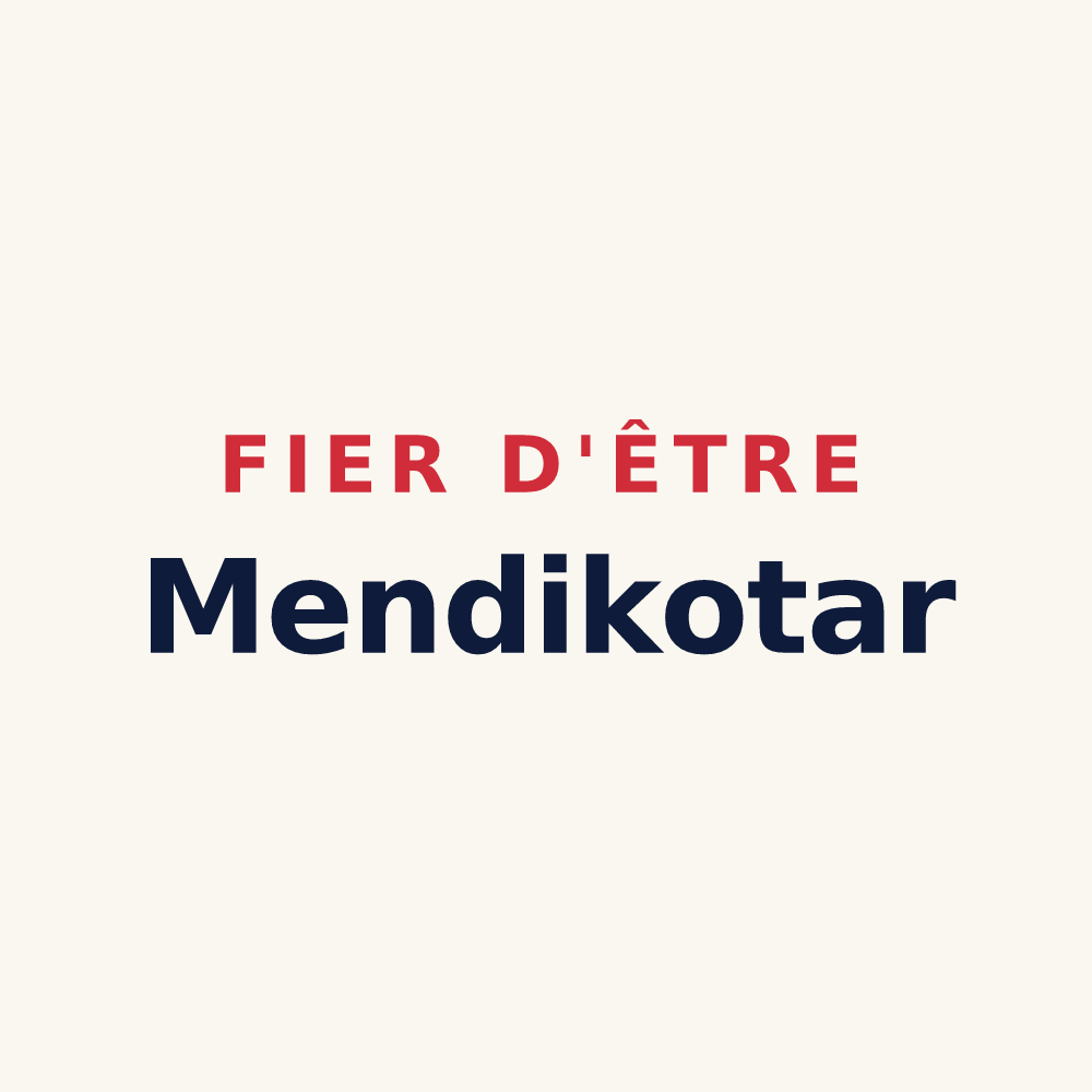Tasse « Fier d'être Mendikotar » — design pour Menditte