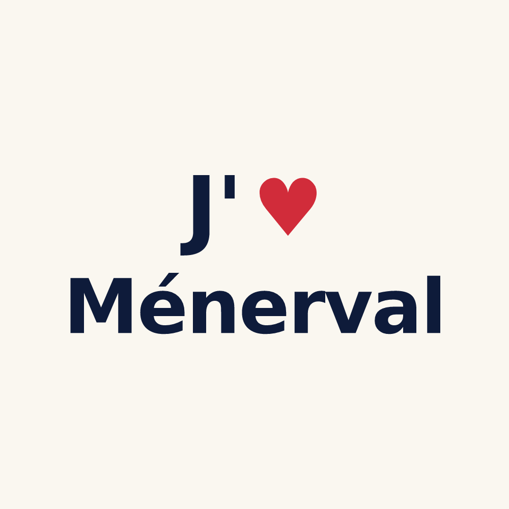 Tasse personnalisée Ménerval — design J'aime Ménerval