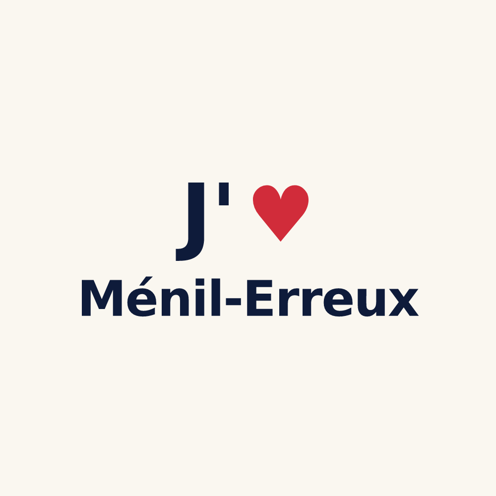 Tasse personnalisée Ménil-Erreux — design « J'aime Ménil-Erreux » imprimé sur la tasse