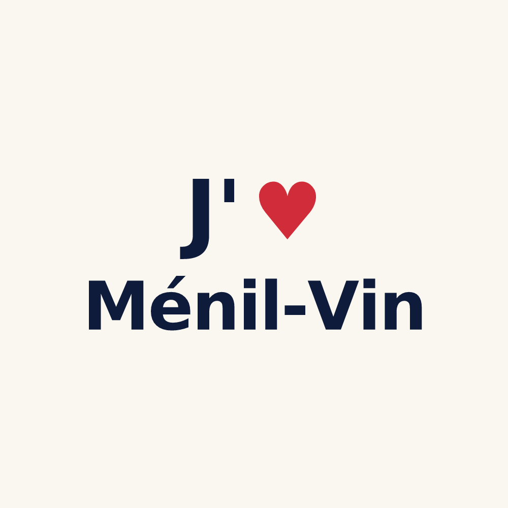 Tasse personnalisée Ménil-Vin — design J'aime Ménil-Vin