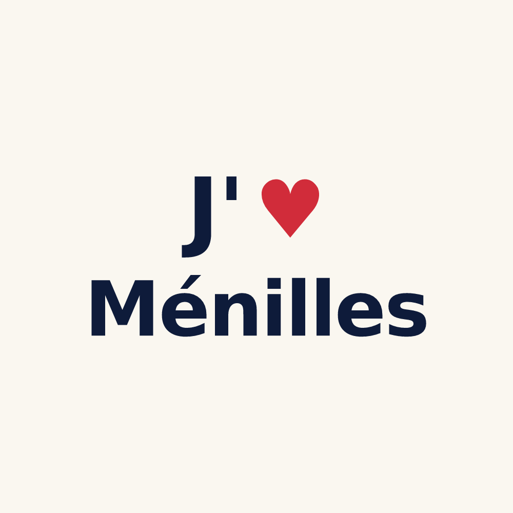 Tasse personnalisée Ménilles — design J'aime Ménilles