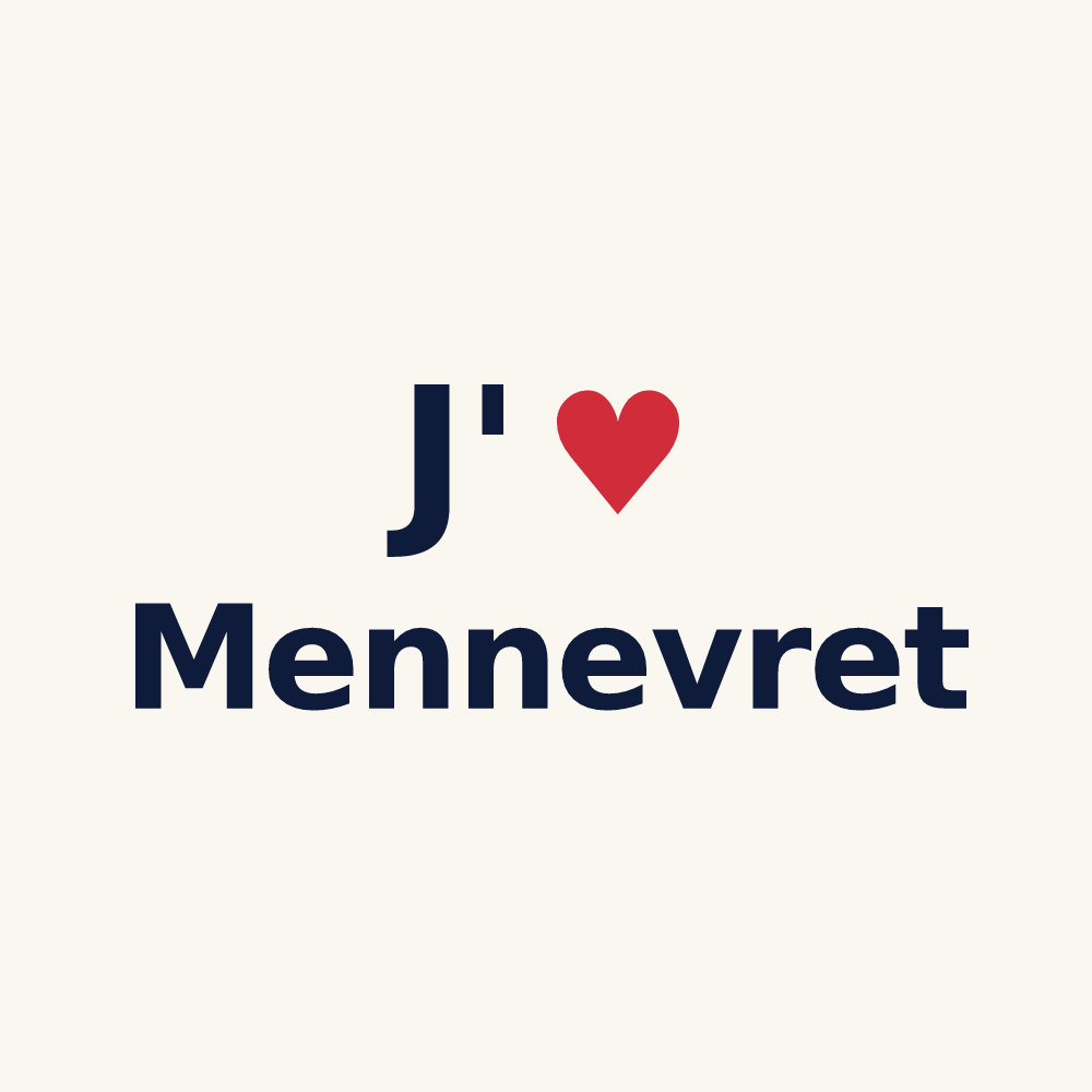 Tasse personnalisée Mennevret — design J'aime Mennevret