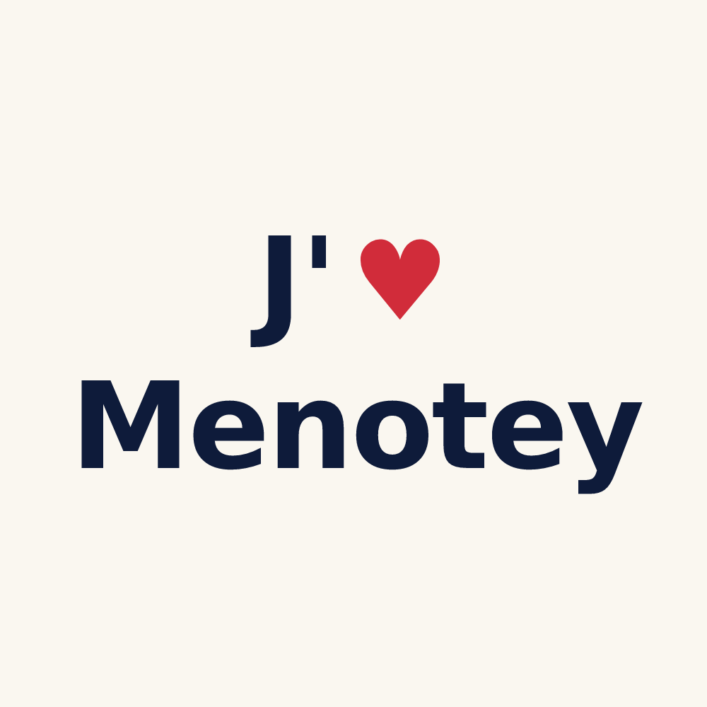 Tasse personnalisée Menotey — design J'aime Menotey