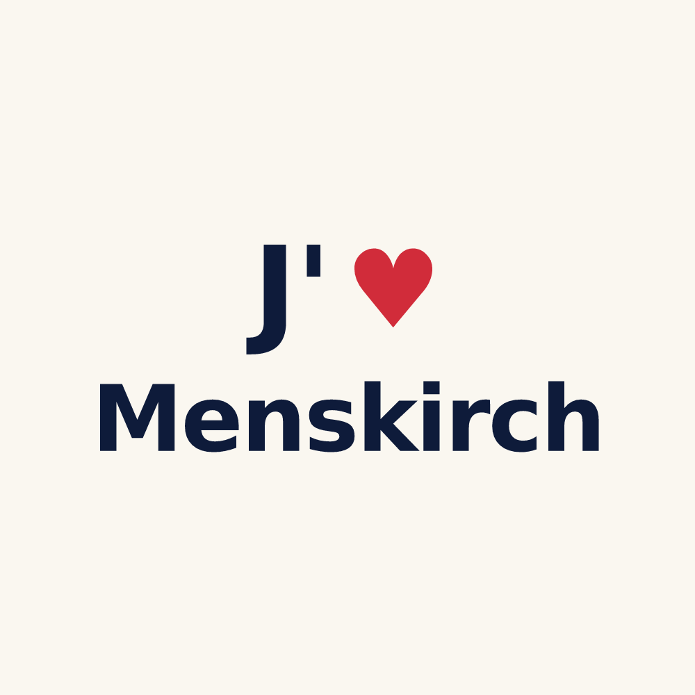 Tasse personnalisée Menskirch — design J'aime Menskirch