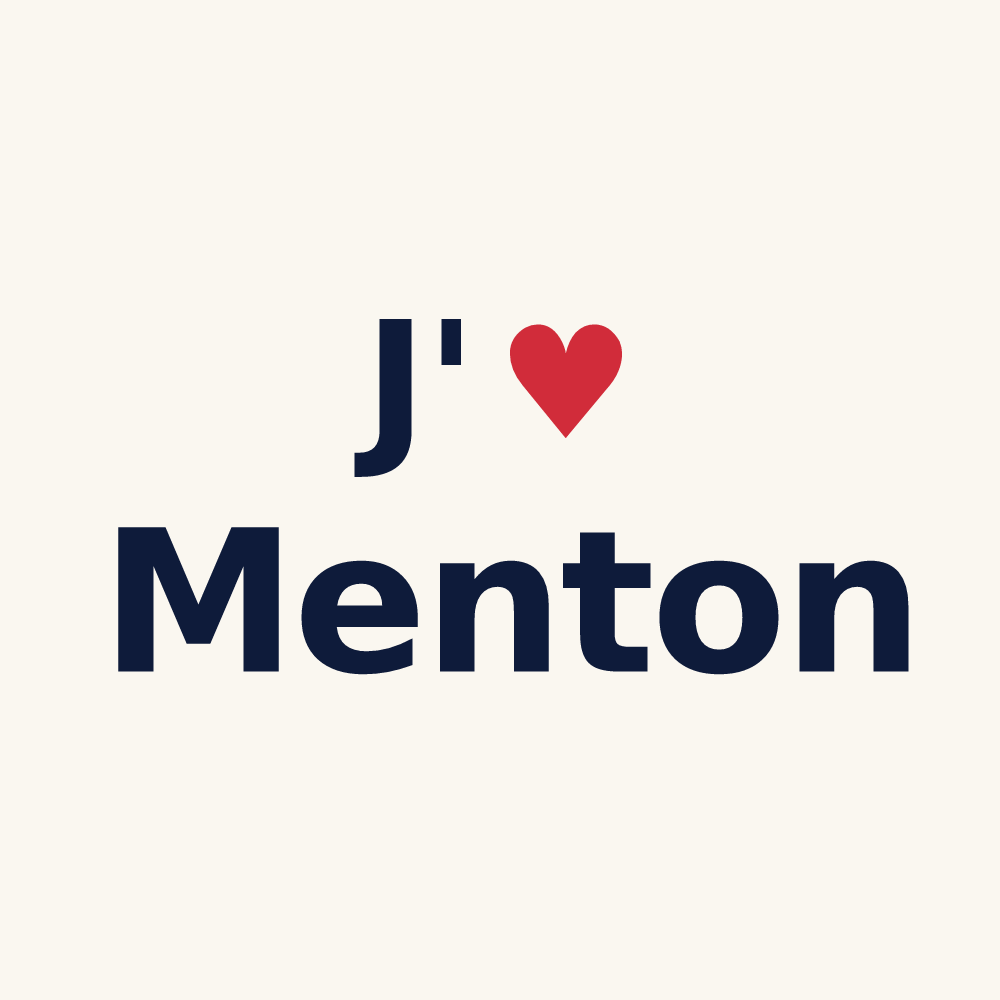 Tasse personnalisée Menton — design « J'aime Menton » imprimé sur la tasse