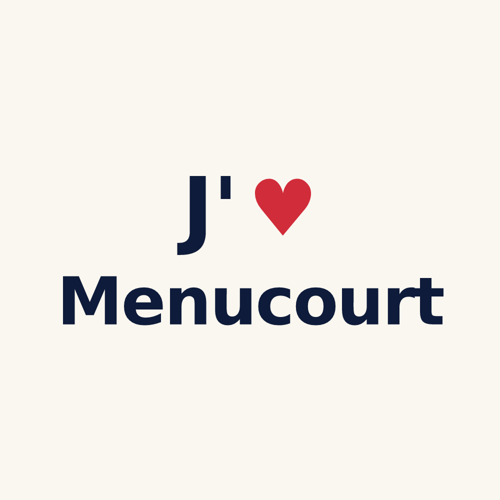 Tasse personnalisée Menucourt — design J'aime Menucourt