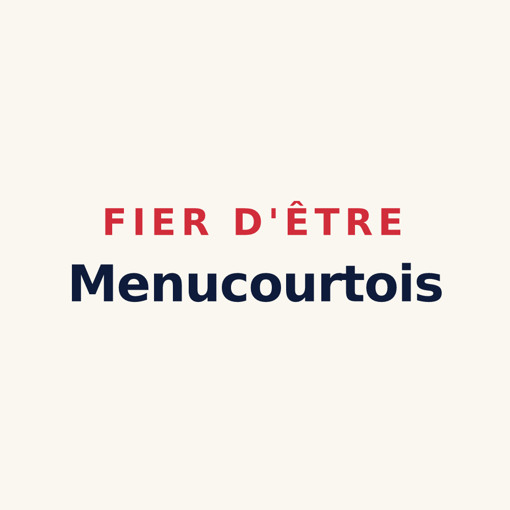 Tasse « Fier d'être Menucourtois » — design pour Menucourt